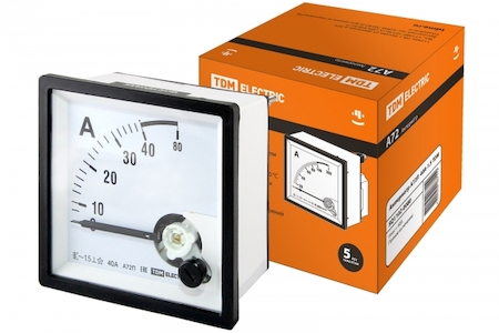 TDM ELECTRIC SQ1102-0080 Амперметр А72П  40А-1.5 TDM